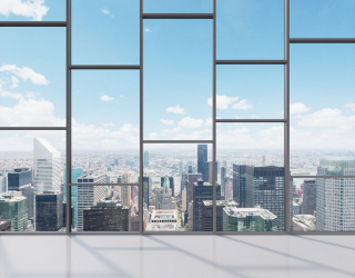 Фотообои Вид из окна на город 20229