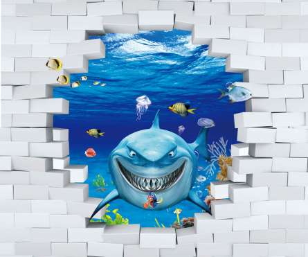 Фотошпалери Акула 3Д