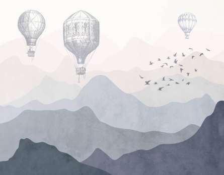 Фотообои Воздушные шары в скандинавском стиле