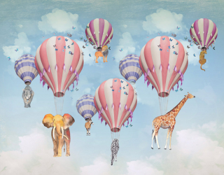 Фотообои Воздушные шары с животными 22297