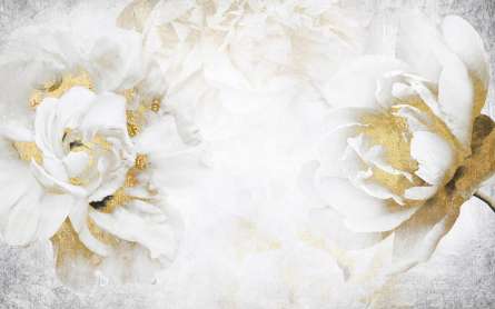 Фотошпалери золоті півонії