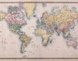 Фотообои Карта мира с маштабом 20607
