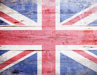 Фотообои флаг Великобритании на деревянном фоне 20554