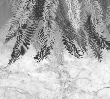 Фотошпалери сірі листя на стіну Фотошпалери сірі листя на стіну