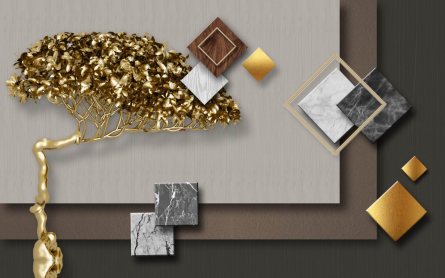 Фотошпалери Дерево і трикутники