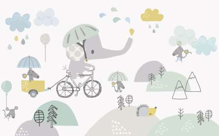 Фотошпалери милий слоник