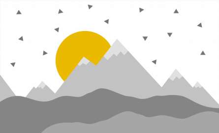 Фотообои Солнце в горах в детскую