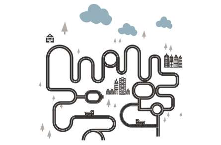 Фотообои Домики с лабиринтом Фотообои Домики с лабиринтом