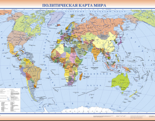 Фотообои Политическая карта мира 22610