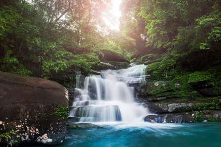 Фотообои водопад каменные ступеньки Фотообои водопад каменные ступеньки