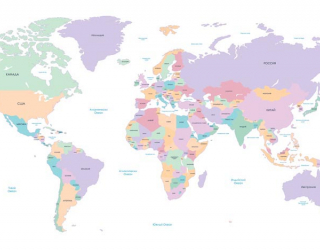 Фотообои Карта мира 19299