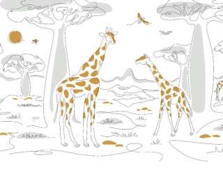 Фотошпалери мінімалістичні жирафи 33288