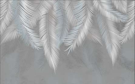 Фотошпалери сірі листя на стіну Фотошпалери сірі листя на стіну