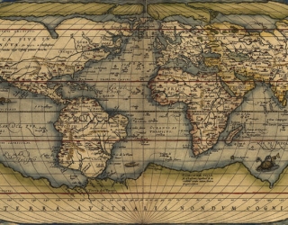 Фотообои Винтажная карта мира 22637