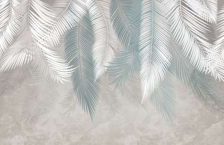 Фотошпалери сірі листя на стіну Фотошпалери сірі листя на стіну