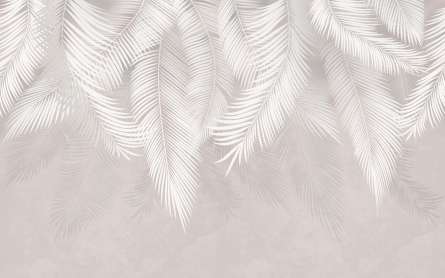 Фотошпалери сірі листя на стіну