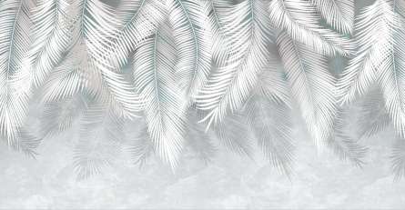 Фотошпалери сірі листя на стіну Фотошпалери сірі листя на стіну