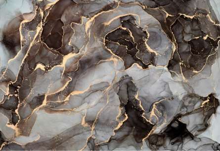 Фотошпалери Чорний fluid art з золотом Фотошпалери Чорний fluid art з золотом