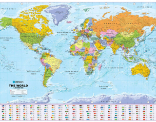 Фотообои Карта мира 22587