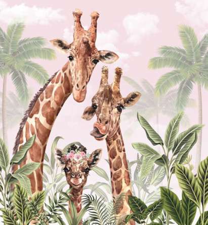 Фотообои Милые жирафы Фотообои Милые жирафы