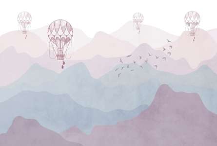 Фотошпалери гори рожеві в скандинавському стилі Фотошпалери гори рожеві в скандинавському стилі