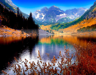 Фотошпалери Тінь, гірське озеро 13127