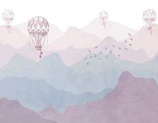 Фотошпалери гори рожеві в скандинавському стилі 33286