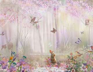 Фотошпалери Рожевий ліс 33912