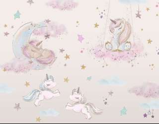 Фотошпалери Єдиноріжки рожеві для дівчинки 34352