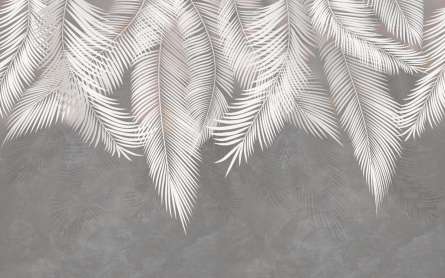 Фотошпалери сірі листя на стіну