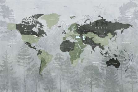 Фотошпалери Карта з лісом Фотошпалери Карта з лісом