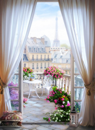 Фотошпалери Вид з балкона на Париж