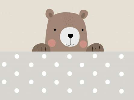 Фотообои Мишка на бежевом фоне Фотообои Мишка на бежевом фоне