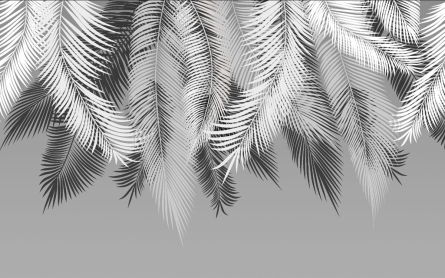 Фотошпалери сірі листя на стіну Фотошпалери сірі листя на стіну