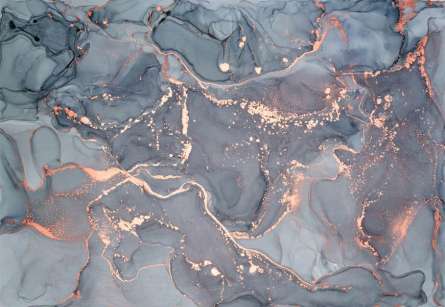 Фотошпалери Сірий Fluid art з золотом Фотошпалери Сірий Fluid art з золотом