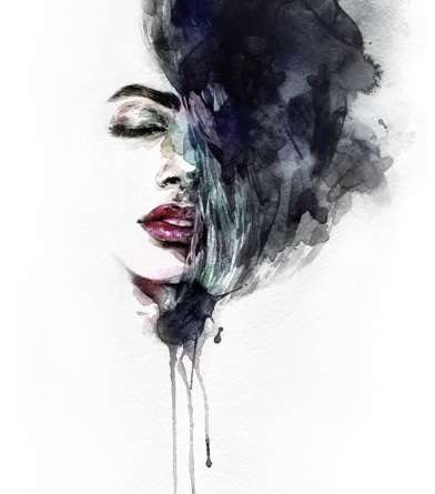 Фотообои Девушка абстракция