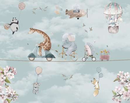 Фотообои Животные на велосипедах