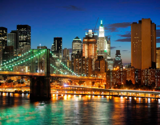 Фотообои Мост ночной New York 3005