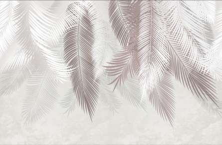 Фотошпалери сірі листя на стіну Фотошпалери сірі листя на стіну