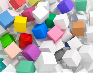Фотообои Разноцветные кубы 29444