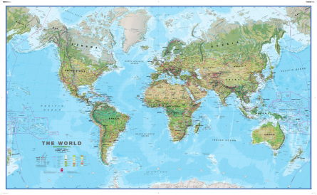 Фотообои Вся карта мира