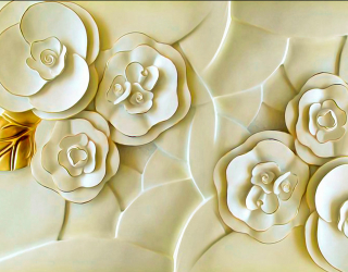 Фотошпалери Керамічні квіти кольору слонової кістки 20208
