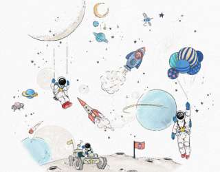 Фотошпалери Космонавти для дитячої 34347
