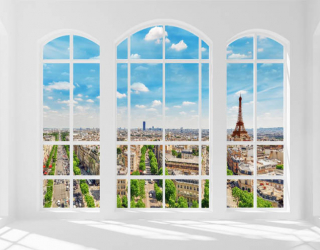Фотообои Вид из окна на Париж 33031
