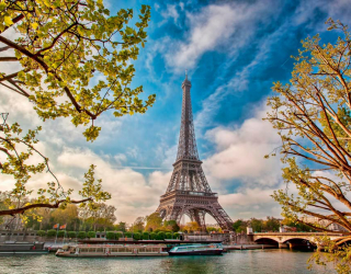 Фотообои Париж осенью 13405
