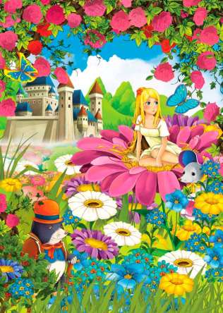 Фотошпалери Фея на квітці Фотошпалери Фея на квітці