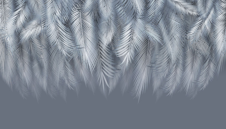 Фотошпалери сірі листя на стіну Фотошпалери сірі листя на стіну