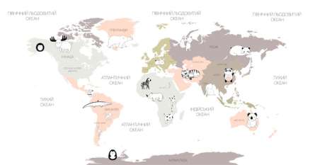 Шпалери в дитячу Карта Шпалери в дитячу Карта