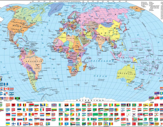Фотообои Карта мира 19300