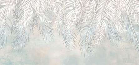 Фотошпалери Бірюзове листя з стелі Фотошпалери Бірюзове листя з стелі
